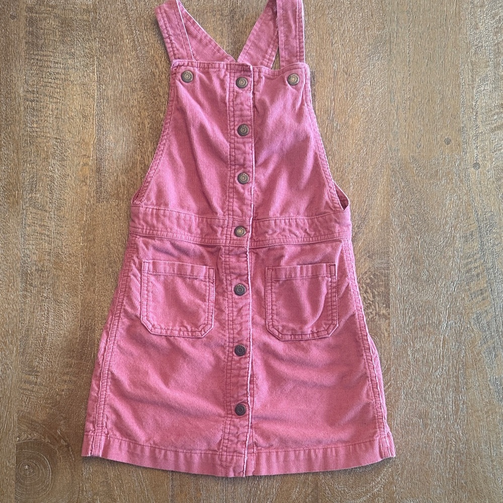 Old Navy Pink Corduroy Jumper Dress Size 6-7